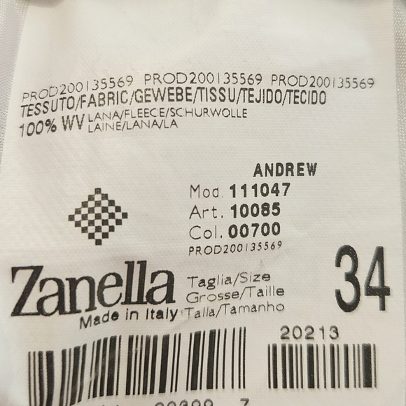 ZANELLA mens uncommon wv wool fleece  pants SIZE 36x32 COLOR BLACK  CP22 - Picture 14 of 16